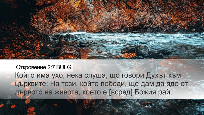 Откровение 2:7 BULG Bible Verse Image