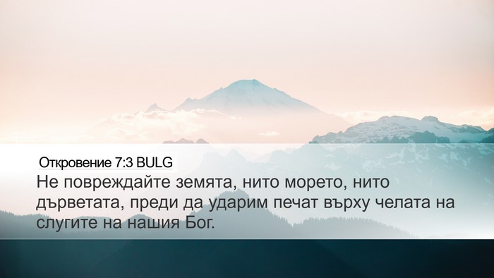 Откровение 7:3 BULG Bible Verse Image