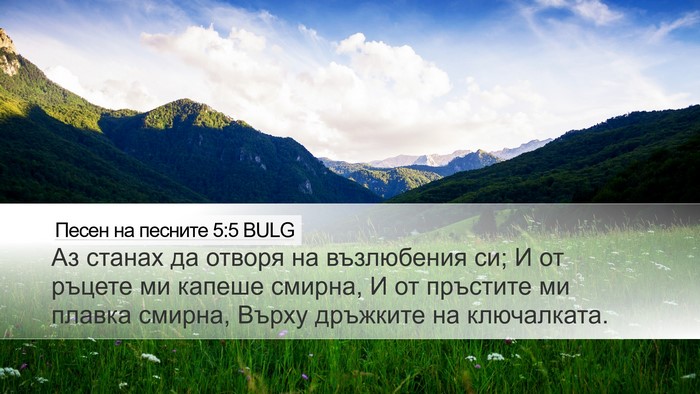 Песен на песните 5:5 BULG Bible Verse Image