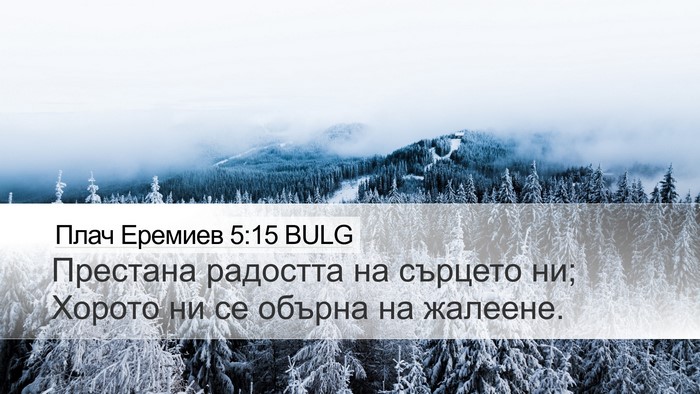 Плач Еремиев 5:15 BULG Desktop Wallpaper - Престана радостта на - Desktop Bible Verse Wallpaper
