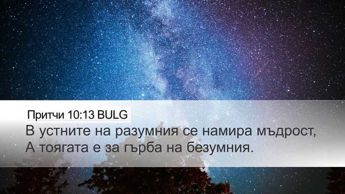 Притчи 10:13 BULG Bible Verse Image