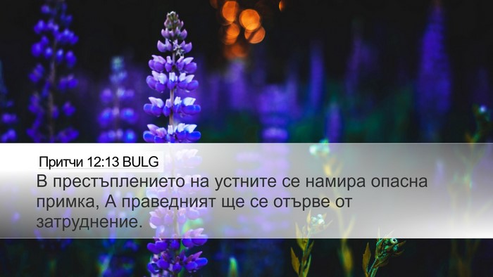 Притчи 12:13 BULG Bible Verse Image