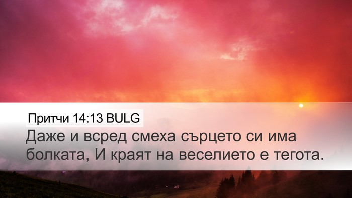 Притчи 14:13 BULG Bible Verse Image