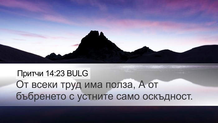 Притчи 14:23 BULG Bible Verse Image