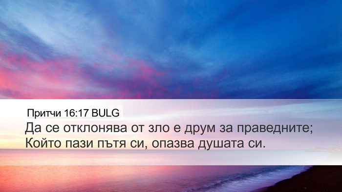 Притчи 16:17 BULG Bible Verse Image