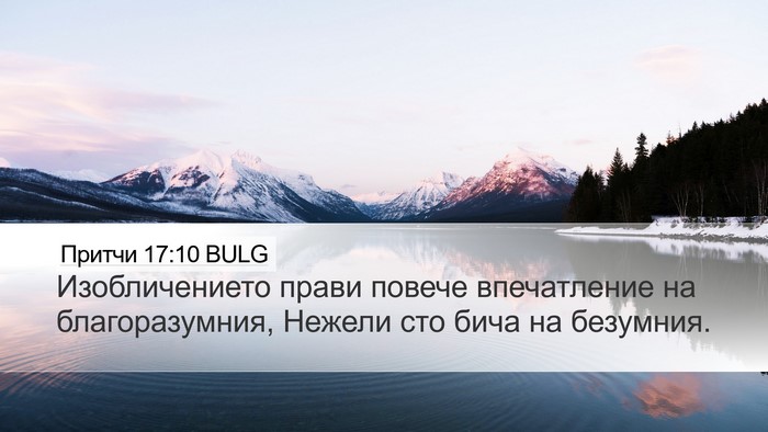 Притчи 17:10 BULG Bible Verse Image