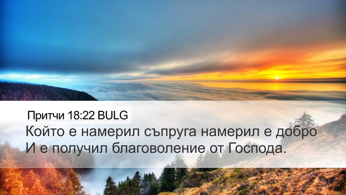 Притчи 18:22 BULG Bible Verse Image