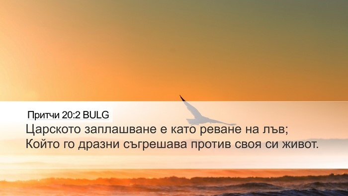 Притчи 20:2 BULG Bible Verse Image