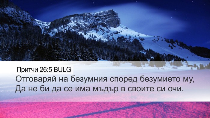 Притчи 26:5 BULG Bible Verse Image