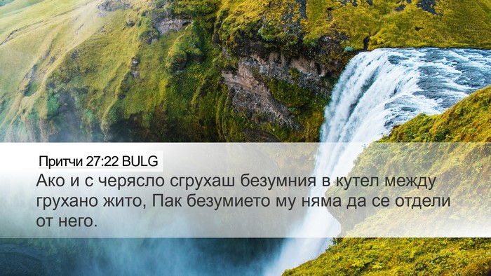 Притчи 27:22 BULG Bible Verse Image