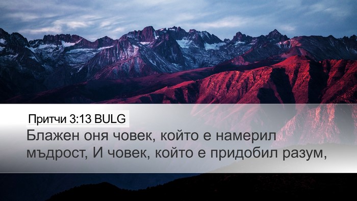 Притчи 3:13 BULG Bible Verse Image