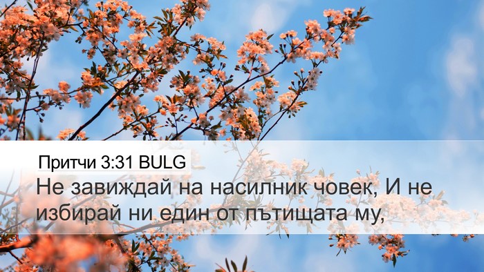 Притчи 3:31 BULG Bible Verse Image