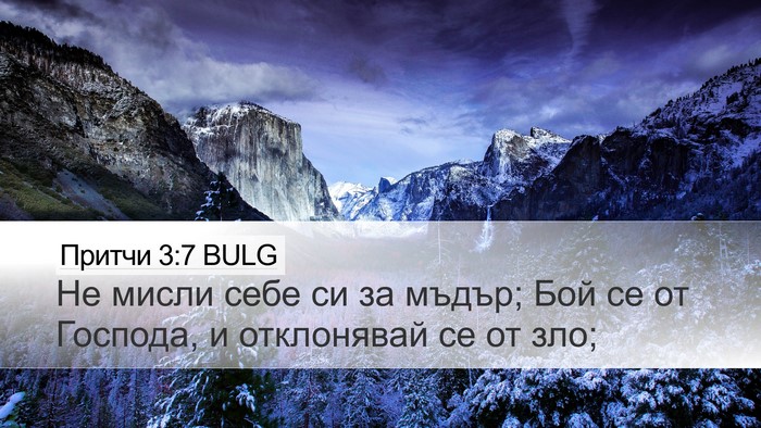 Притчи 3:7 BULG Bible Verse Image