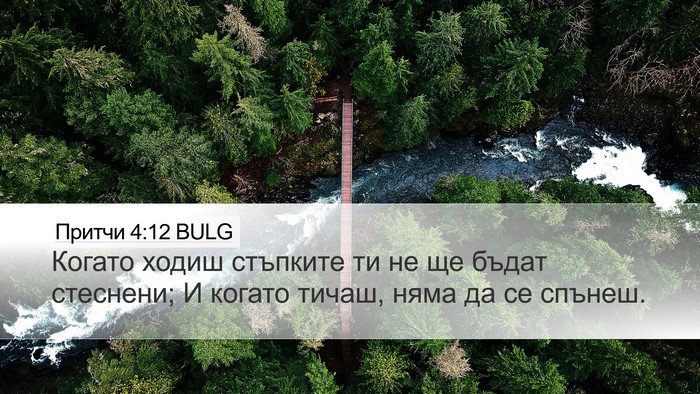 Притчи 4:12 BULG Bible Verse Image