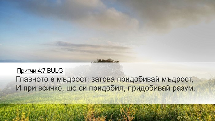 Притчи 4:7 BULG Bible Verse Image