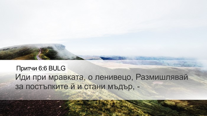 Притчи 6:6 BULG Bible Verse Image