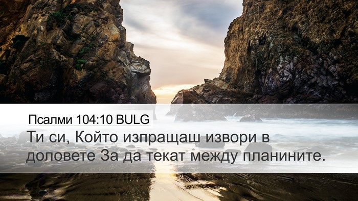 Псалми 104:10 BULG Bible Verse Image