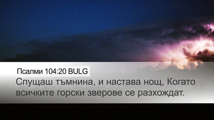 Псалми 104:20 BULG Bible Verse Image