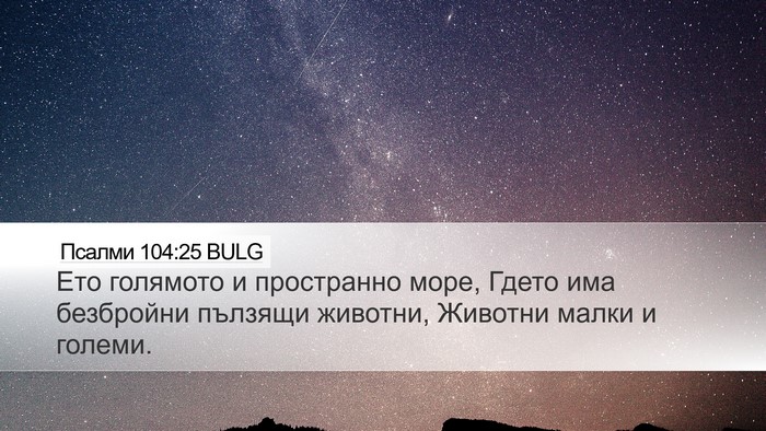 Псалми 104:25 BULG Bible Verse Image