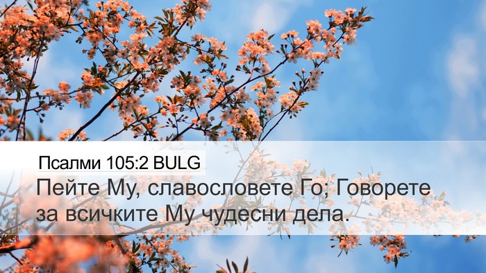 Псалми 105:2 BULG Bible Verse Image