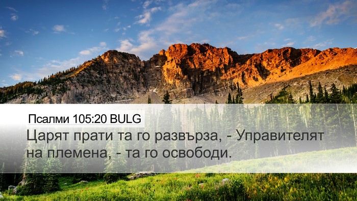 Псалми 105:20 BULG Bible Verse Image