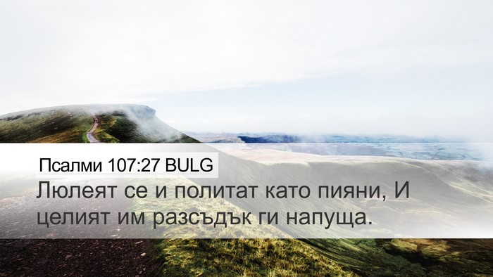 Псалми 107:27 BULG Desktop Wallpaper - Люлеят се и политат като - Desktop Bible Verse Wallpaper