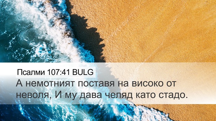 Псалми 107:41 BULG Bible Verse Image