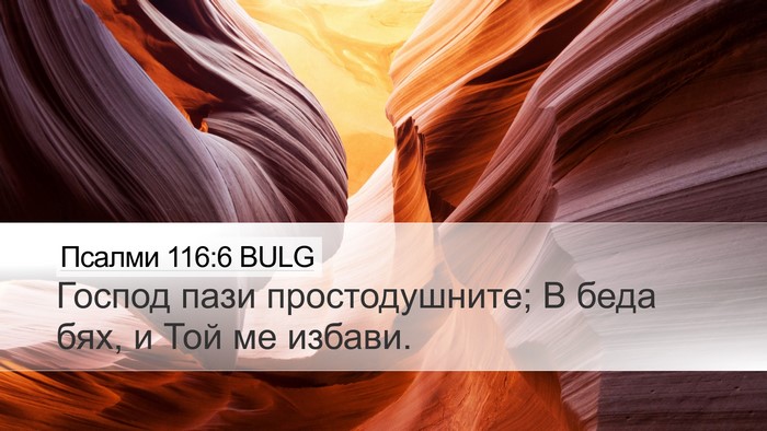 Псалми 116:6 BULG Bible Verse Image