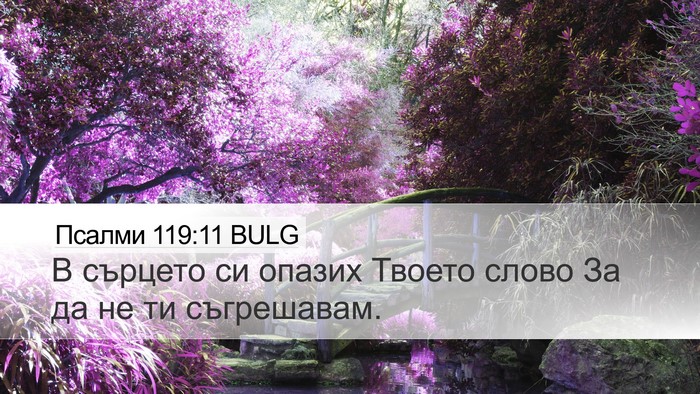 Псалми 119:11 BULG Bible Verse Image