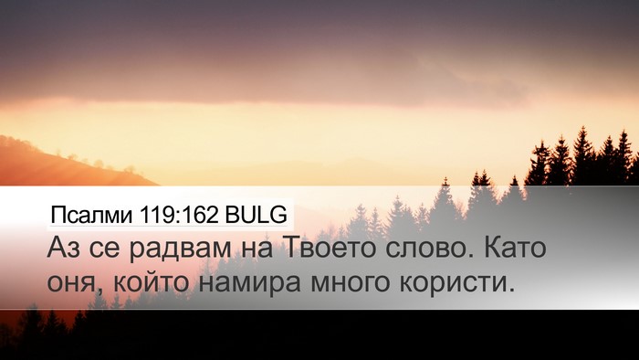 Псалми 119:162 BULG Bible Verse Image
