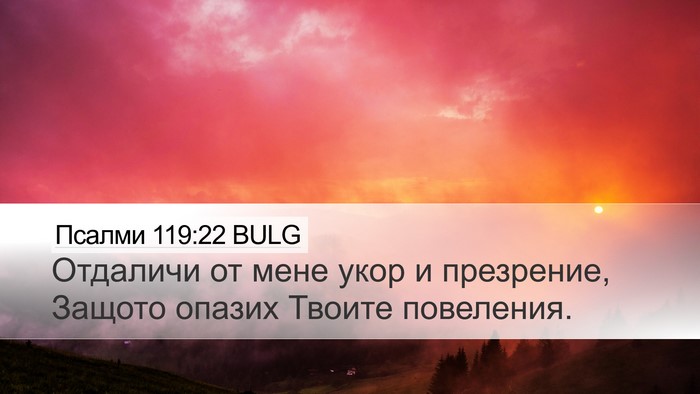 Псалми 119:22 BULG Desktop Wallpaper - Отдаличи от мене укор и - Desktop Bible Verse Wallpaper