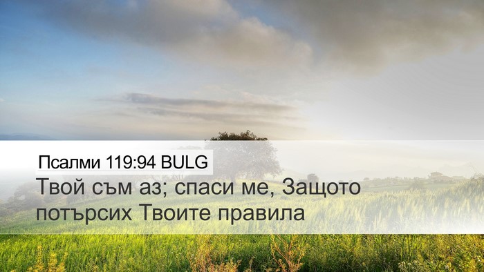 Псалми 119:94 BULG Bible Verse Image