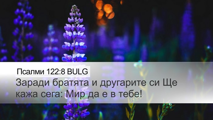 Псалми 122:8 BULG Desktop Wallpaper - Заради братята и другарите - Desktop Bible Verse Wallpaper