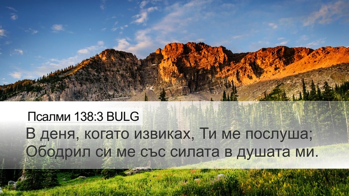 Псалми 138:3 BULG Bible Verse Image