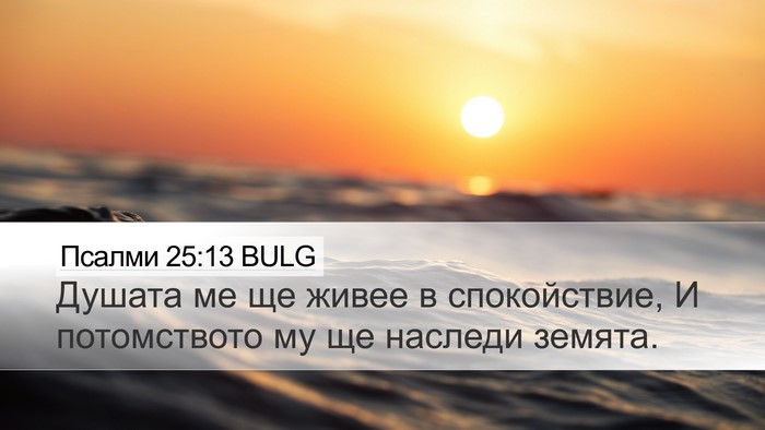 Псалми 25:13 BULG Bible Verse Image
