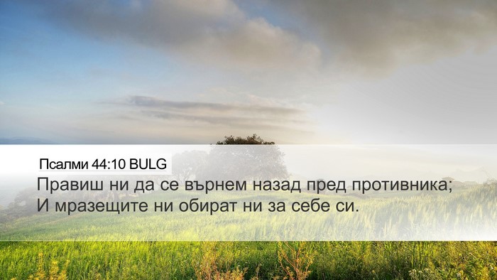 Псалми 44:10 BULG Bible Verse Image