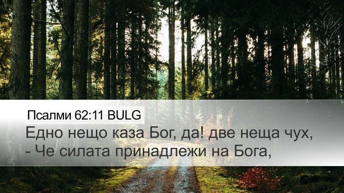 Псалми 62:11 BULG Bible Verse Image