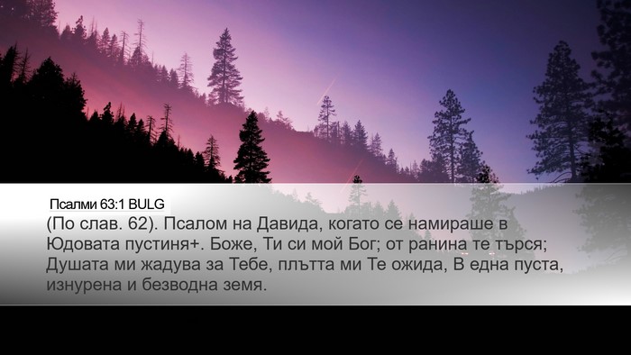Псалми 63:1 BULG Bible Verse Image