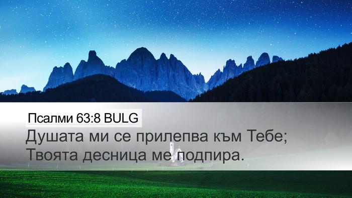 Псалми 63:8 BULG Bible Verse Image