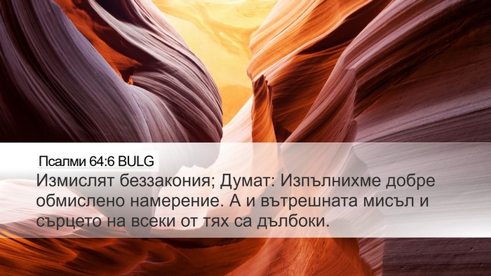 Псалми 64:6 BULG Bible Verse Image