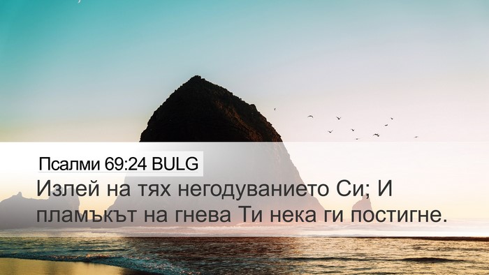Псалми 69:24 BULG Desktop Wallpaper - Излей на тях негодуванието - Desktop Bible Verse Wallpaper