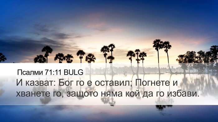 Псалми 71:11 BULG Bible Verse Image