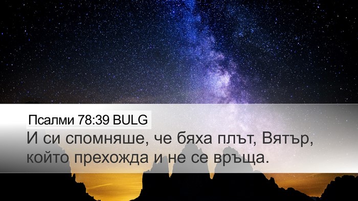 Псалми 78:39 BULG Desktop Wallpaper - И си спомняше, че бяха плът, - Desktop Bible Verse Wallpaper