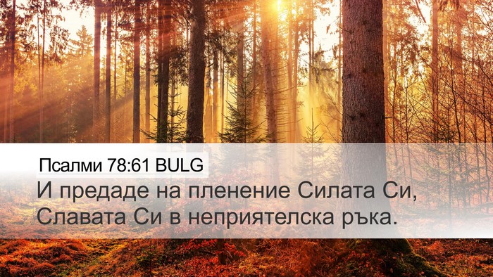 Псалми 78:61 BULG Bible Verse Image