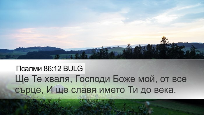 Псалми 86:12 BULG Bible Verse Image