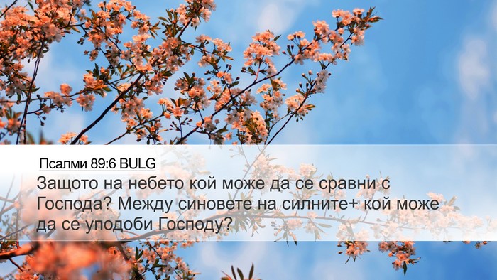 Псалми 89:6 BULG Bible Verse Image