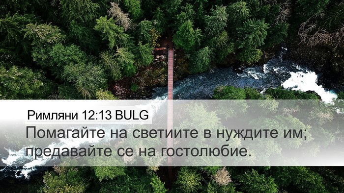 Римляни 12:13 BULG Bible Verse Image