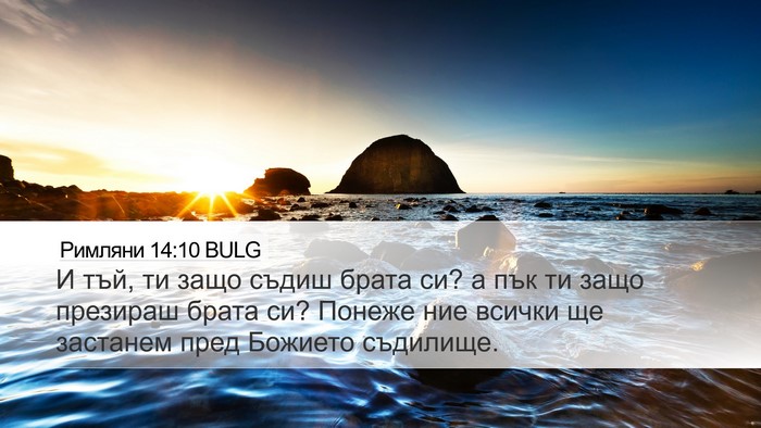 Римляни 14:10 BULG Bible Verse Image