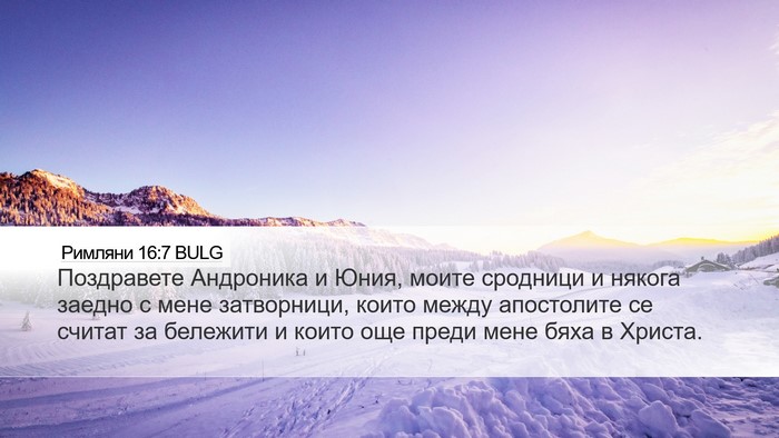 Римляни 16:7 BULG Bible Verse Image