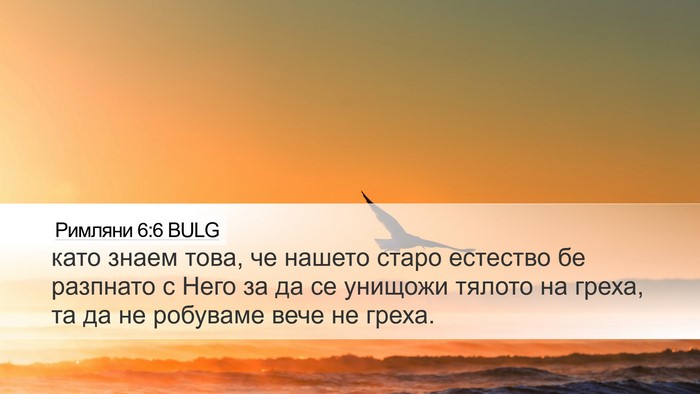 Римляни 6:6 BULG Bible Verse Image
